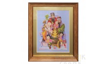 กรอบผ้าปักครอสติชใส่กรอบ ภาพเปาบุ้นจิ้น